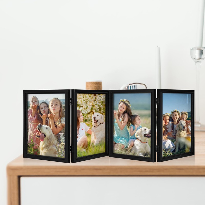 Sintuff 8 x 10 Picture Frames Hinged Fold Photos Frame
