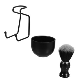 FRCOLOR Essential Shaving Tools Kit Barbershop Brush Hair Duster Shaving Bowl Stand Men's Grooming