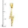Golden Fire Jewelry Solid Gold Lightning Pendant in 10 or
