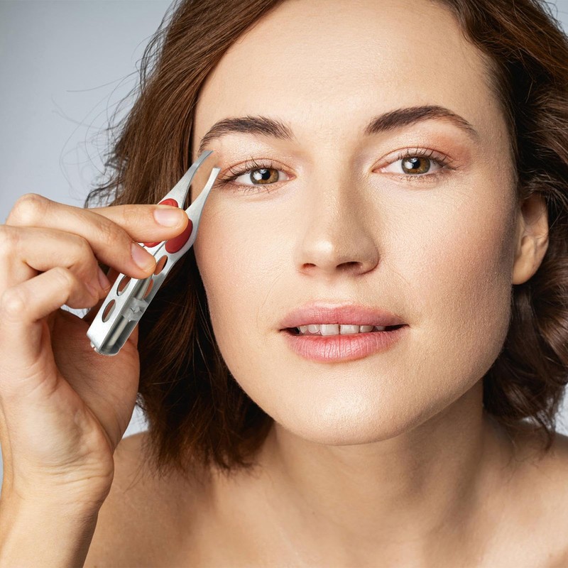 Eyebrow Tweezers - Compact Non-slip Lash Tweezers Eyebrow Plucker With