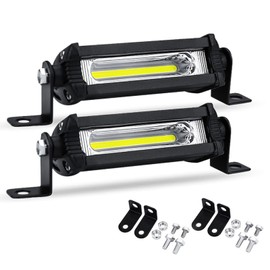 TIGRE BLANC 4 Inch LED Work Light, 18 W, General Purpose Light Bar, Work Light, Fog Light, Daylight, 4WD, 12V, 24V, 10.5 cm, Set of 2