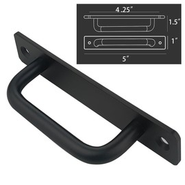 Westablize 2 Pack 4 1/4 Inch 108 mm Matte Black Cabinet Handles Aluminum Cabinet Pulls Drawer Pulls