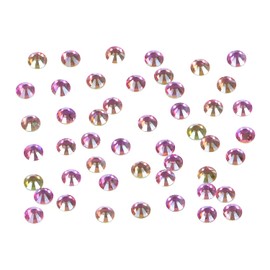 2880PCS Art Nail Rhinestones Non Hotfix Glue Fix Round Crystals Glass Flatback for DIY Jewelry Making with one Picking Pen (ss8 2880pcs, Golden Rose)