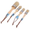 4PCS Paint Brush Bristles Wooden Handle for Furniture Tables Chairs