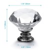 FENSING 20 Pcs 30MM Crystal Clear Cabinet Knobs Silver Diamond