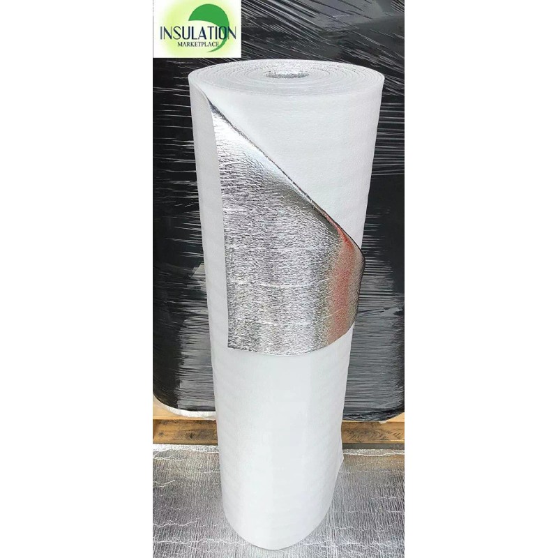 Insulation MarketPlace LLC SmartSHIELD - WHITE Reflective Insulation roll, Foam