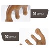 Doitool Massage Comb Made of Light Brown Wood for Head