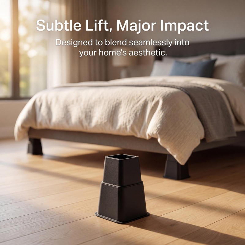 Bed Risers 8-Pack - Stackable Furniture Lifts for 3, 5