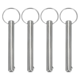 sourcing map Quick Release Pins, Dia 3/8"(10mm) Usable Length 2.56"(65mm) Total Length 4.17"(106mm) Bimini Top Pins Marine Hardware Carbon Steel for Boat Accessories, Pack of 4