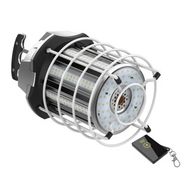 KASTLITE 60W Remote Control Temp Job Site LED Lighting, 6600LM 5000K 20FT Corded IP65 Waterproof Portable Work Light, 120V Temporary Hanging Construction Worklight - Outdoor Jobsite Workbench Light