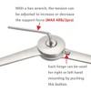 Jeylly Slow Close Lid Support Hinges, Adjustable Lid Stay for