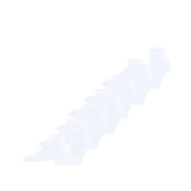 FALKE Men's Happy 6 Pack Trainer Socks Breathable Cotton Men's Trainer Socks Reinforced Short Durable Durable Skin Friendly An Allrounder Plain Multipack Gift Box 6 Pairs, White 2000, 47 - 50