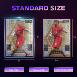 1000 Packs Card Sleeves Top Loaders for Cards,3"X4" Baseball Card Protectors Toploaders,Hard Plastic Card Holder for Trading Sports Football Game Cards (500 Hard Sleeves+500 Penny Sleeves)