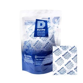 Dry & Dry [7 Packets] 100 Gram Silica Gel Packets, Desiccants, Dehumidifiers - Rechargeable Fabric Moisture Absorbers, Silica Gel Packs, Silica Gel, Desiccant Packs