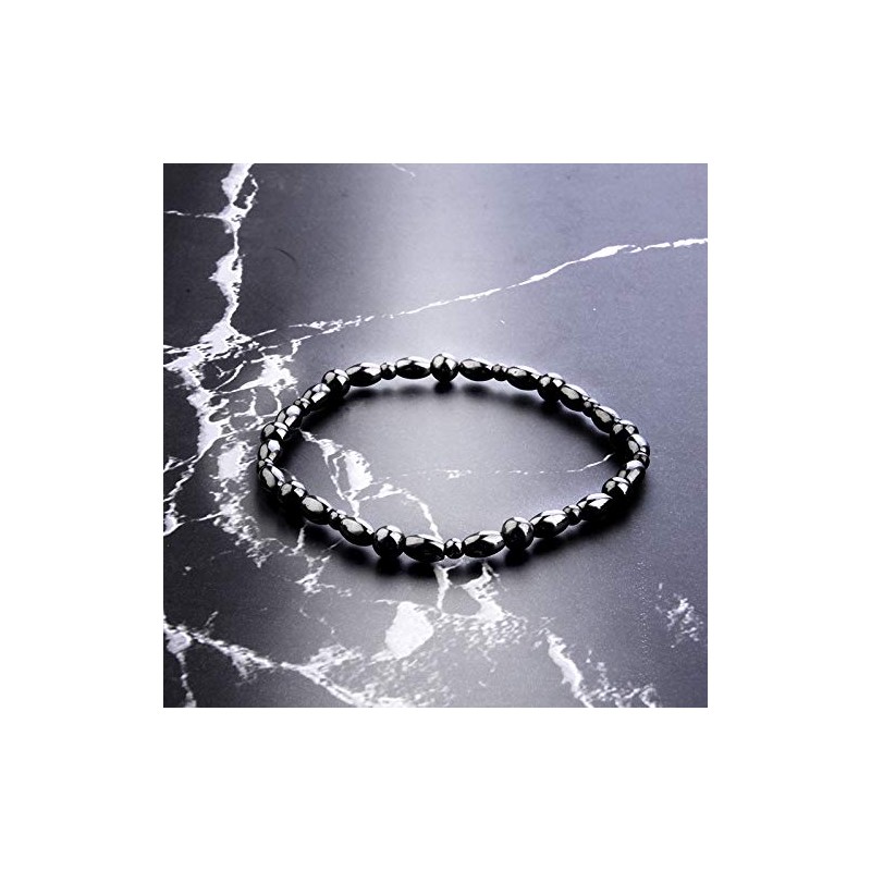 Yocoyee 2pcs Anklet Hematite Relieve Joint Pain Healing Therapy Healthy