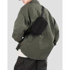Small Crossbody Bag for Women Men, Fanny Pack Sling Bag Black