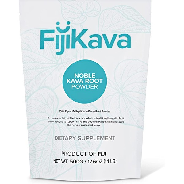 FijiKava Micronized Kava Instant Extract Powder, 50g Pouch, from 100% Certified Noble Kava from Fiji - Promotes Restful Sleep, Supports Relaxation; Calms & Soothes The Nerves, Instant Kava Powder