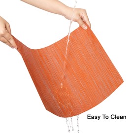 Banchif Thanksgiving Placemats Set of 6 Fall Place Mats Pumpkin Maple Leaves Table Mats Washable Non-Slip Heatproof Woven Placemats for Dining Table (17.7" X 11.8")