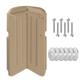 JYINCPED Dock Corner Bumpers Marine Fender,Boat Dock Bumpers Corner Fenders Guard,Inflatable Protection,Soft UV-Resistant Marine-Grade Vinyl,Stainless Steel Mounting Hardware Included,8" x 16"-Beige