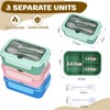 SENBSLAN Lunch Box,1200ml Leakproof Bento Lunch Box,Food Container with 3