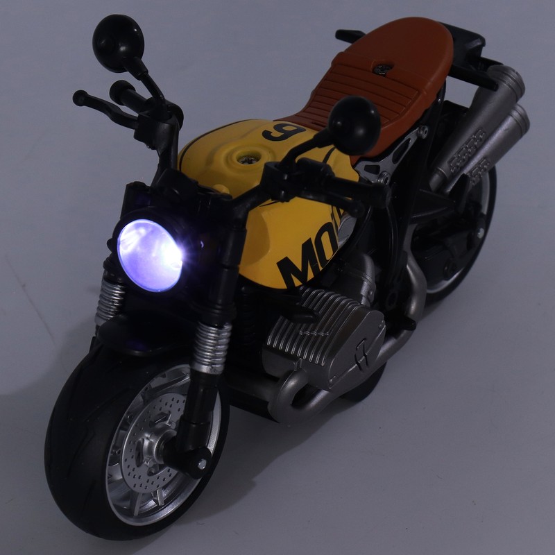 1:12 Pull Back Motorcycle Toy Cool Retro Motorcycle Toy with