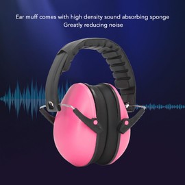 Luqeeg Soundproof Earmuffs, Noise Reduction Safety Ear Muffs, 21DB Shooters Hearing Protection Headphones Headset for Mowing Construction Manufacturing Woodwork(Pink)