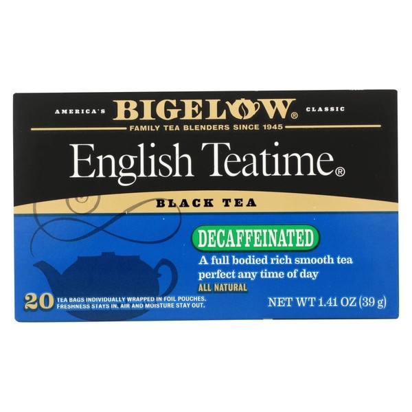 Bigelow Tea Decaf English Teatime 20 Bags (Pack of 6)