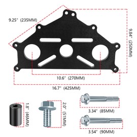 ZIBOPAR Engine Safe Stand Adapter Plate Compatible with Chevy LS1 Duramax BBC SBC LS Heavy Duty Support(Black)
