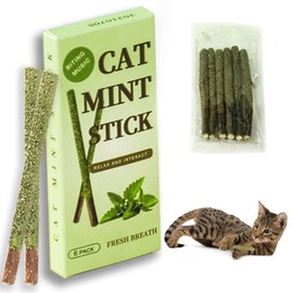 Catnip Sticks, Catnip Sticks, Reusable Catnip Sticks, Chew Sticks, Catnip Sticks, Matatabi Cat Chewing Wood, Catnip Sticks for Grinding Teeth, Matatabi Dental Care, 6 Pieces