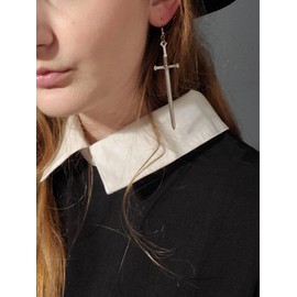 Sword Earrings for Women Vintage Drop Dangle Earrings Punk Gothic Earrings Gifts for Teen Girls Jewelry Accessories (black)