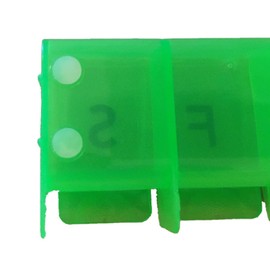 APEX 7-Day Push-to-Open Pill Organizer, 1x Per Day (Green)