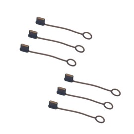 monofive MF-SUSBC5-6B USB Type C Male Protective Cover Cap Anti-Shedding Soft 6 Pack Black (Translucent)