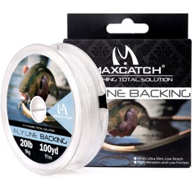 Maxcatch Braided Fly Fishing Line Backing Line 20/30LB, 92m/100yds, 275m/300yards (White, 30LB 275m/300yards)