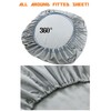 Elegant Comfort Luxury Soft Bed Sheets Marble Pattern - 1500