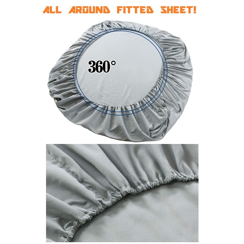 Elegant Comfort Luxury Soft Bed Sheets Marble Pattern - 1500