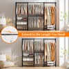 BATHWA Adjustable Heavy Duty Wardrobe Closet Organizer - Expandable Metal