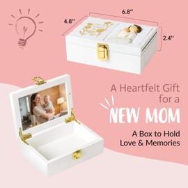 Nowizen First Mothers Day Gifts for New Mom Cute New Mom Gifts, Valentines, Birthday, Boy Mama Gifts for Expecting Mother, First Time Mommy, Mommy to Be Figurine Box