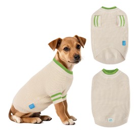 On The Roll,Two Tone Stacked Round Neck Pullover Dog Sweater, Pet Dogs Sweaters, Knitted Dog Clothing,Pet Clothes, Suitable for Dogs of All Seasons and Types(Apricot, XL)