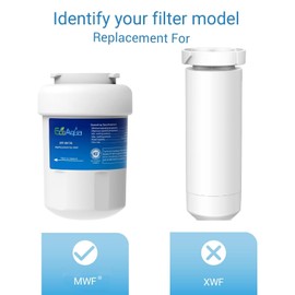 EcoAqua EFF-6013A Replacement Filter, Compatible with GE MWF SmartWater, MWFA, MWFP, GWF, GWFA, 46-9991, HDX FMG-1, WFC1201, GSE25GSHECSS, PC75009, RWF1060 Refrigerator Water Filter, 3 Pack