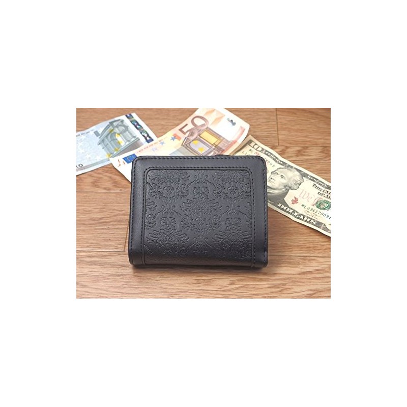 Bad Boy Bi-fold Wallet with L-Shaped Zipper Coin Case, Black