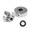 HJIAMA Shower Head Adapter, Brass Swivel Ball Joint, Silver, Electroplating