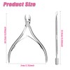 2Pcs Cuticle Clipper Tools Cuticle Cutter Cuticle Pusher Professional Nipper