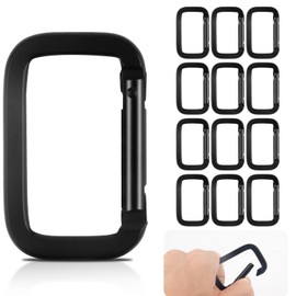 12 PCS Carabiner 1.18" × 1.85" Small Carabiner Clip, Heavy Duty Metal Spring D-Ring Hooks Travel Keychain Car Key Rings Hook for Paracord Lanyard Keychain Dog Tag Clips Purse Keychains Replacement