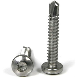 #10 Pan Head Torx Self Tapping Screws 410 Stainless Steel Self Drilling TEK Point #10 x 1 inch Qty 100