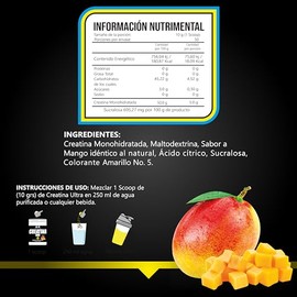 BHP NUTRITION- CREATINA MONOHIDRATADA SABOR MANGO 500grs