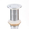 Polished Chrome Pop Up Sink Drain Without Overflow, Bathroom Faucet