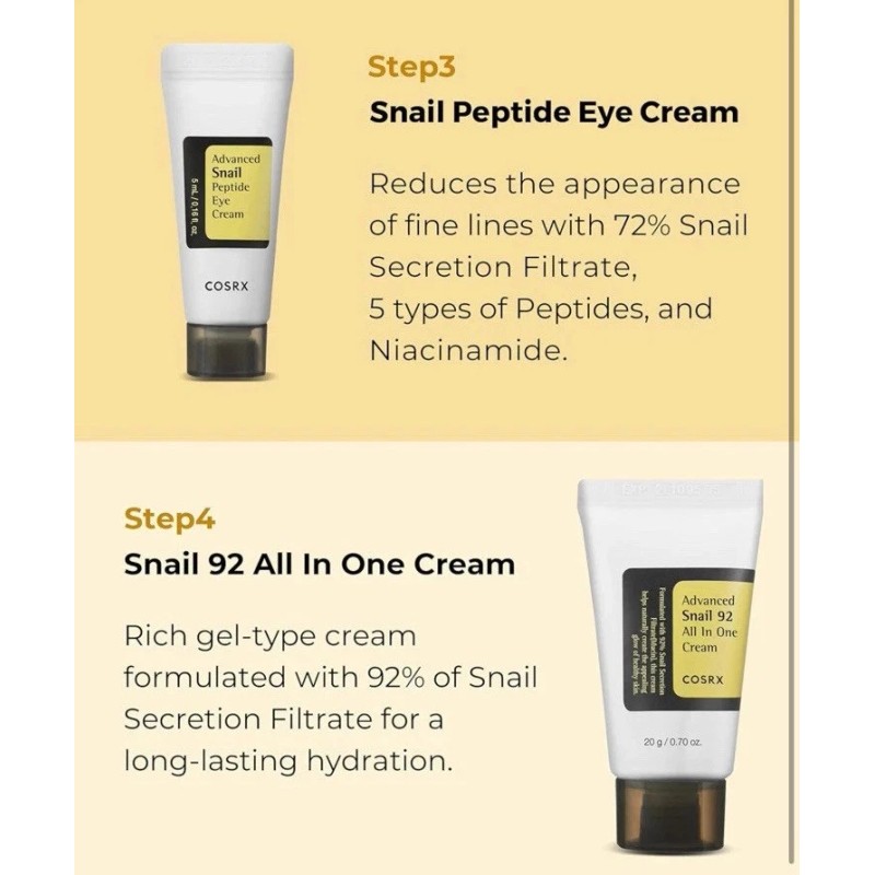 COSRX All about Snail Korean Skincare | TSA Approved Travel