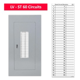 Littversions Standard 60 Circuits 2 Labels Vinyl Fuse Box Circuit Breaker Panel Directory Labels/Decals/Stickers for All Electrical Panel/Load Centers Waterproof