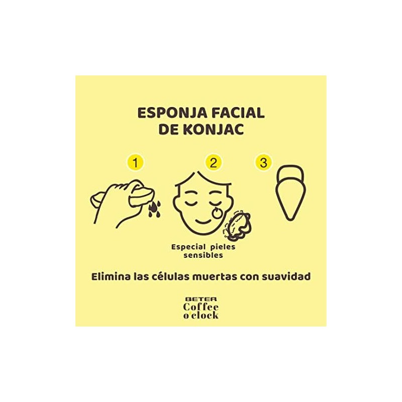 Beter - Esponja de limpieza facial de fibra vegetal Konjac