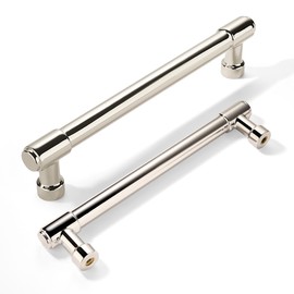 khtumeware 2 Pack Polished Nickel Cabinet Pulls Center to Center 5" (128MM) Kitchen Handles for Cabinets Cupboard Handles Drawer Pulls.